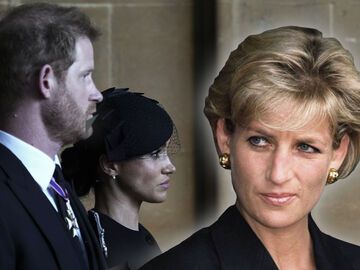 Prinz Harry, Herzogin Meghan und Prinzessin Diana. 