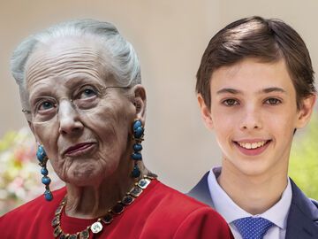 Königin Margrethe von Dänemark und ihr Enkel Graf Henrik. 