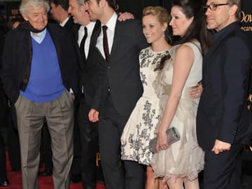 Der ganze Cast: Hal Holbrook, Robert Pattinson, Reese Witherspoon und Drehbuchautorin Sara Gruen
