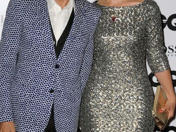 Rolling-Stones-Star Ron Wood mit seiner Frau, Theaterproduzentin Sally Humphreys