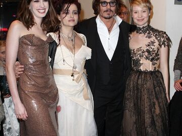 Die "Alice im Wunderland"-Crew: Anne Hathaway, Helena Bonham Carter, Johnny Depp und Mia Wasikowska
