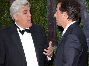 Lustiges Treffen vor den Oscars: Moderator Jay Leno begrüßt Comedy-Star Jerry Seinfeld