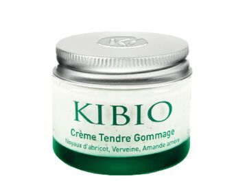 Sanftes Peeling in einem Tiegel aus recyceltem Glas: CrÃ¨me Tendre Gommage" von Kibio, 50 ml ca. 23 Euro  