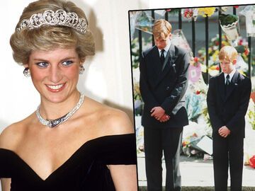 Lady Di strahlt, Harry, William und Charles bei Dianas Beerdigung