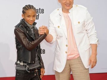 Doppelpack: Bei der Premiere von "Karate Kid" in Berlin zeigten sich die beiden Hauptdarsteller Jaden Smith und Jackie Chan cooler denn je
