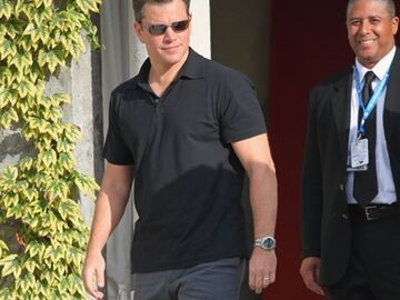 Matt Damon spaziert durch die italienische Wasserstadt. Er stellt in Venedig seinen neuen Film "The Informant!" vor