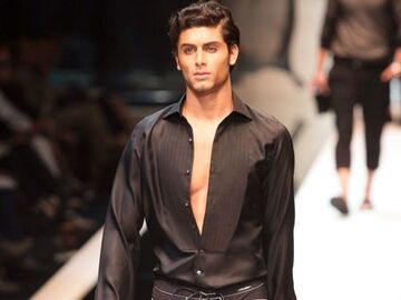 In Mailand durfte er sogar für die Designer Dolce & Gabbana laufen