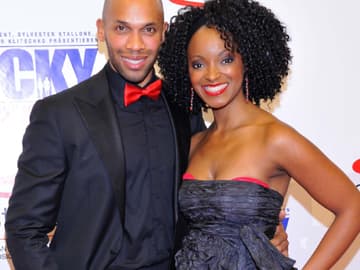 Gino Emnes und Musical-Star Zodwa Selele ("Sister Act")