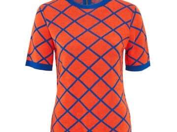 Kurzarmpullover mit Rautenmuster von Asos, ca. 45 Euro
