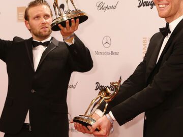 Preisträger in der Kategorie "Sport": Beach-Volleyballer und Olympiasieger Jonas Reckermann und Julius Brink