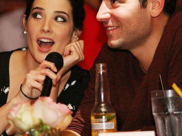 Beim Karaoke-Abend mit Co-Star Cobie Smulders...