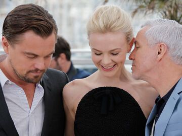Leonardo DiCaprio mit seiner Filmkollegin Carey Mulligan und "Der große Gatsby"-Regisseur Baz Luhrmann