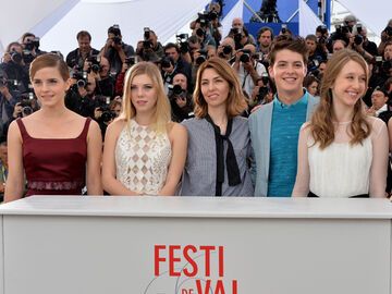 Emma Watson, Claire Julien, Sofia Coppola, Israel Broussard und Taissa Fariga beim Fototermin zu "The Bling Ring"