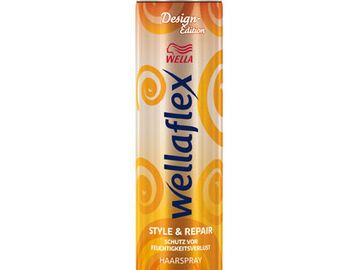  Wellaflex bringt eine limitierte Design Edition heraus. In der hippen Sprühdose steckt Haarspray, der Jojoba-Öl enthält und somit den Feuchtigkeitsverlust der Haare ausgleicht. "Style & Repair Haarspray" von Wella, 250 ml ca. 3 Euro