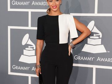 Dress yourself slim! Der Schwarz-weiß-Kontrast lässt optisch die Pfunde purzeln. Soul-Diva Beyoncé Knowles hat's ausprobiert.