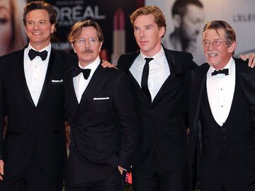 Männerrunde: Colin Firth, Gary Oldman, Benedict Cumberbatch und John Hurt auf der Premiere von"Tinker, Tailor, Soldier, Spy"