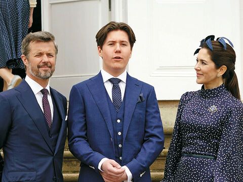 Prinz Christian mit Vater Prinz Frederick und Mutter Prinzessin Mary