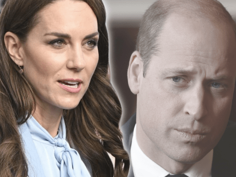 Prinzessin Kate und Prinz William gucken ernst, Collage