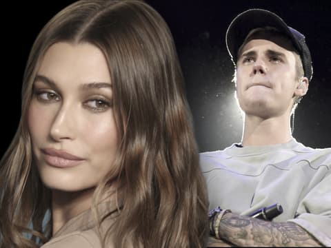 Hailey und Justin Bieber gucken ernst