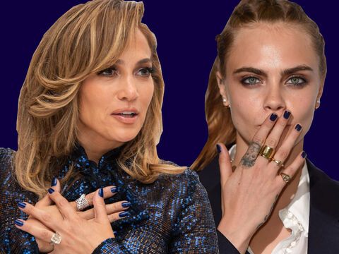 Jennifer Lopez und Cara Delevingne mit blauen Nägeln