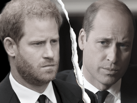 Prinz Harry und Prinz William ernst 