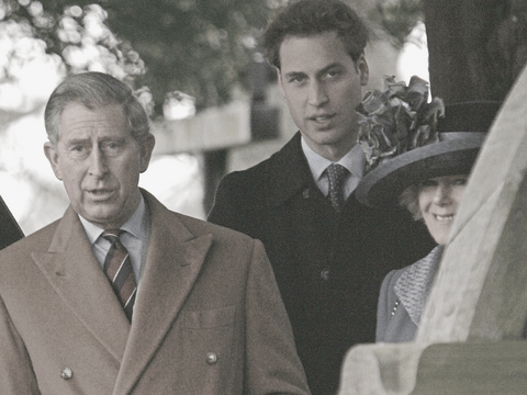 König Charles, Prinz William und Camilla wirken ertappt