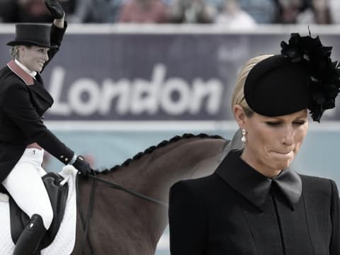 Zara Tindall weint.