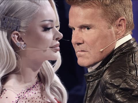 Katja Krasavice und Dieter Bohlen ernst