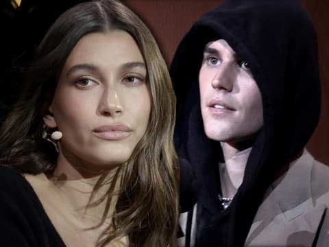 Justin Bieber guckt traurig zu Hailey Bieber