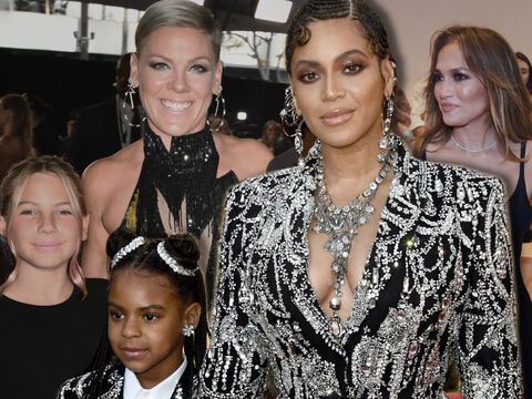 P!nk, Beyoncé und Jennifer Lopez mit ihren Töchtern