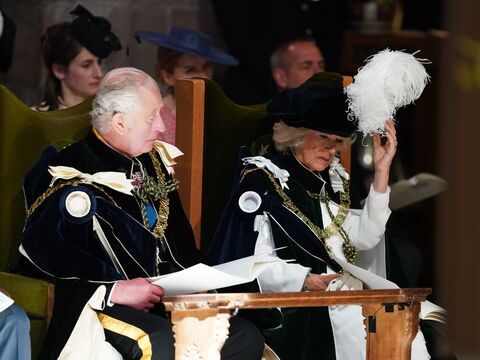 König Charles und Königin Camilla am 05. Juli bei der Krönung in Schottland.