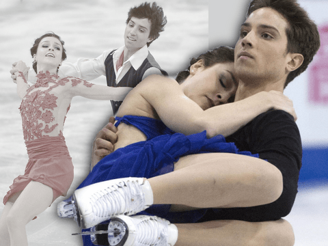 Das Eiskunstlauf-Paar Alexandra Paul und Mitchell Islam