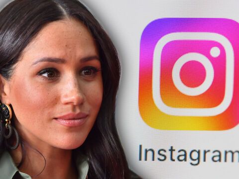 Herzogin Meghan und das Instagram-Logo. 