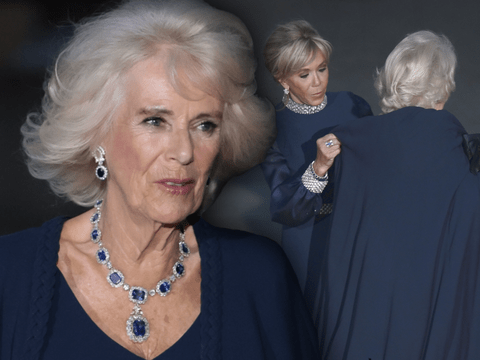 Staatsbankett in Versailles: Königin Camilla und Brigitte Macron 