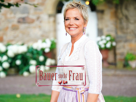 "Bauer sucht Frau": Staffel 19 (2023) - Moderatorin Inka Bause + Logo