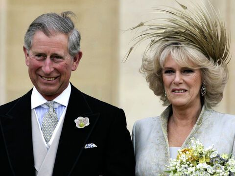 Prinz Charles und Camilla bei ihrer Hochzeit, 2005. 