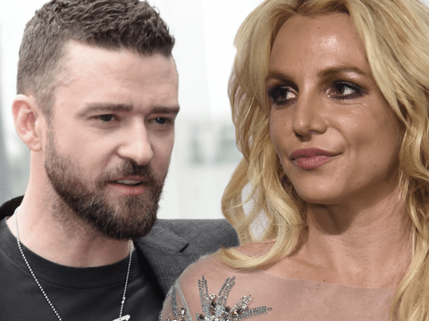 Justin Timberlake und Britney Spears ernst, Collage