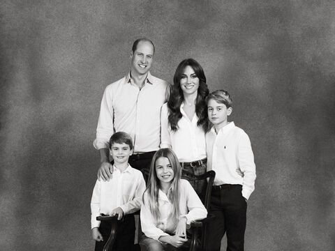 Weihnachtskarte von Prinz William, Prinzessin Kate, Prinz George, Prinzessin Charlotte und Prinz Louis, 2023.