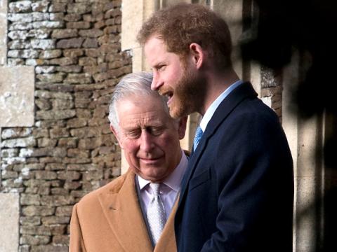 König Charles III. und Prinz Harry in Sandringham, 2016. 