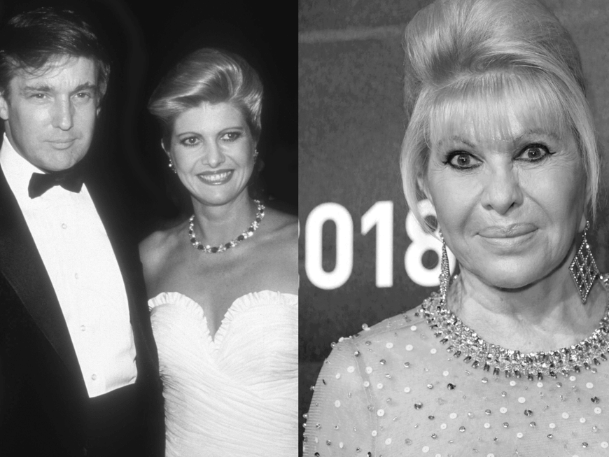 Ivana Trump ist tot - rechts ein altes Bild an der Seite ihres Mannes Donald Trump
