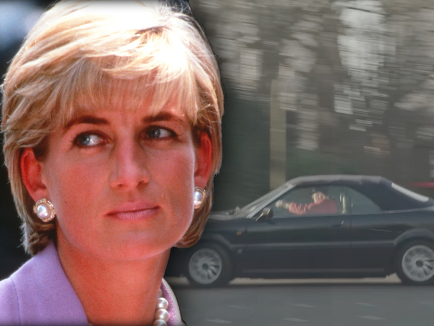 Prinzessin Diana 1997 vor ihrem Tod - sie blickt ernst