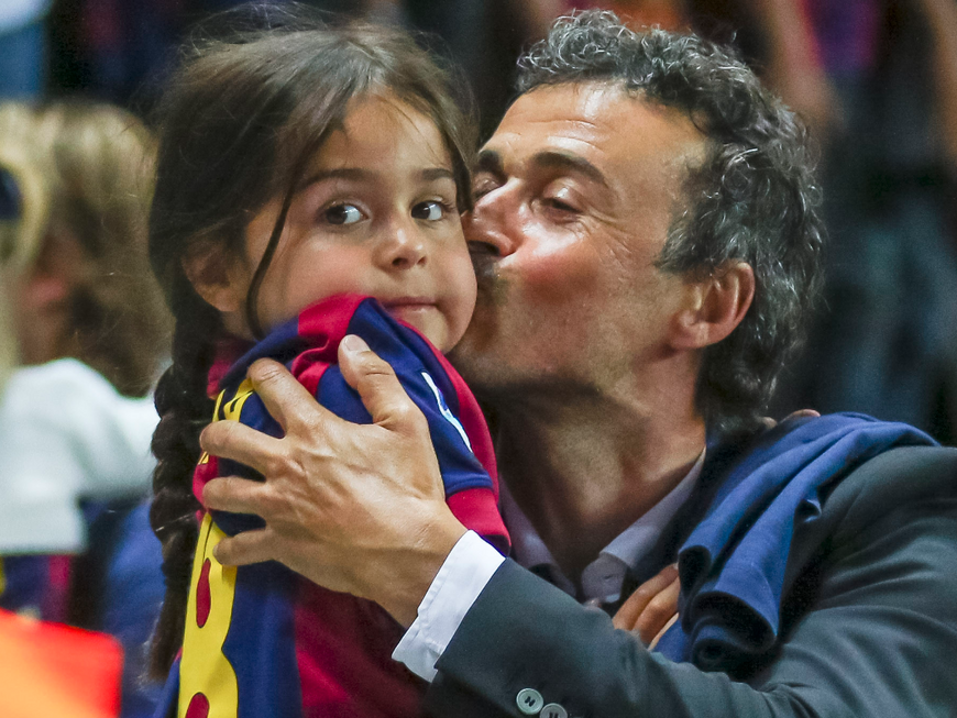WM 2022: Spaniens Nationaltrainer Luis Enrique mit Tochter Xana 