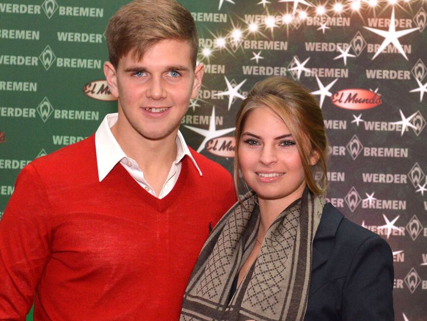 Niclas und Lisa Füllkrug 2012 bei der Weihnachtsfeier vom SV Werder Bremen