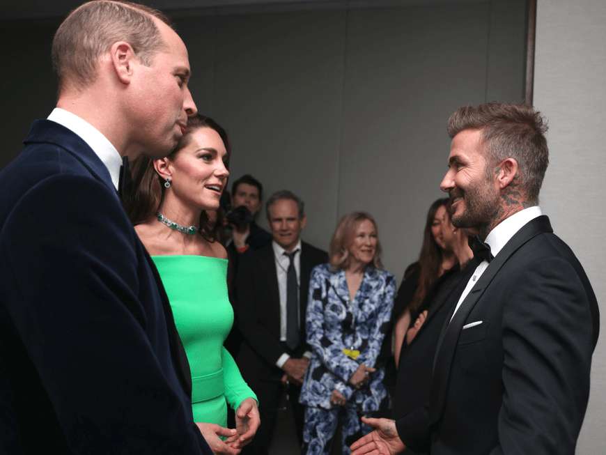 Prinzessin Kate und Prinz William treffen David Beckham bei der Verleihung des Earthshot-Preises