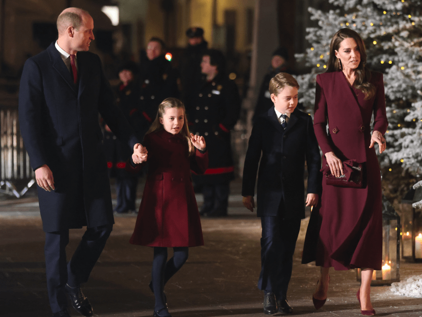 Prinz William und Prinzessin Kate mit ihren Kindern beim Weihnachts-Gottesdienst "Together at Christmas" 2022