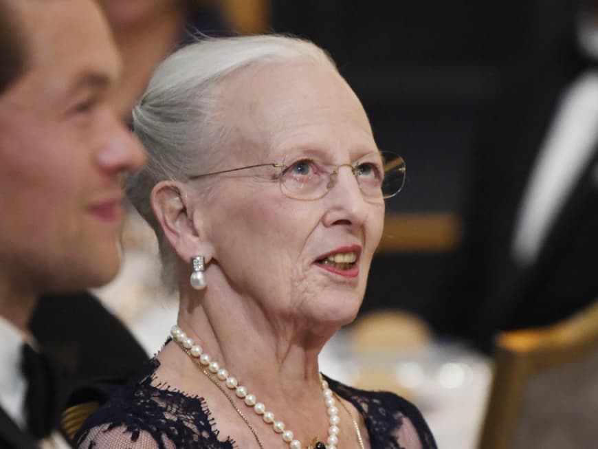 König Margrethe bei einer Veranstantung. 