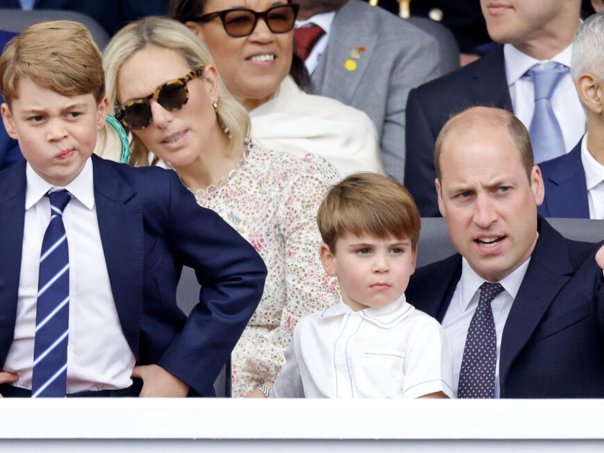 Prinz George, Prinz Louis und ihr Vater Prinz William.