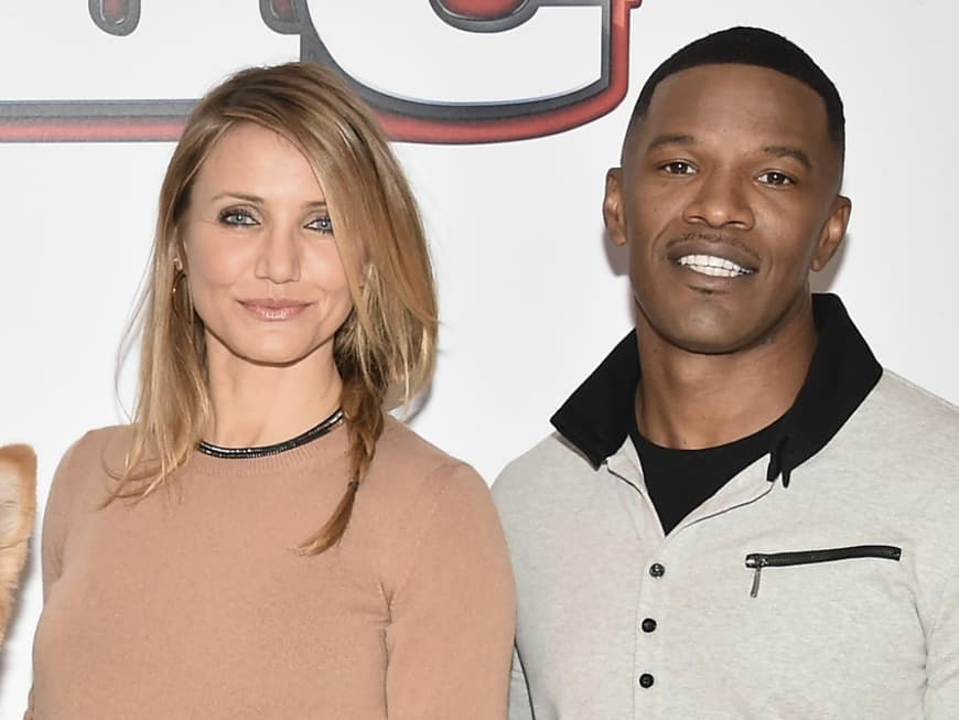 Cameron Diaz und Jamie Foxx posieren. 