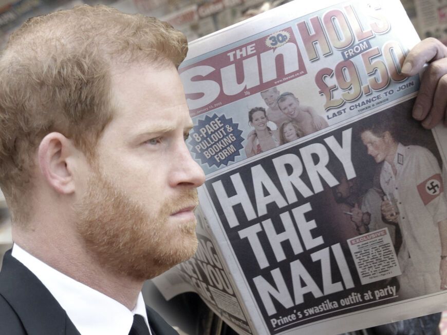 Prinz Harry und sein Nazi-Titelblatt.
