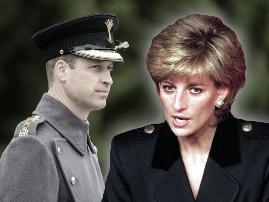 Prinz William und seine Mutter Prinzessin Diana.